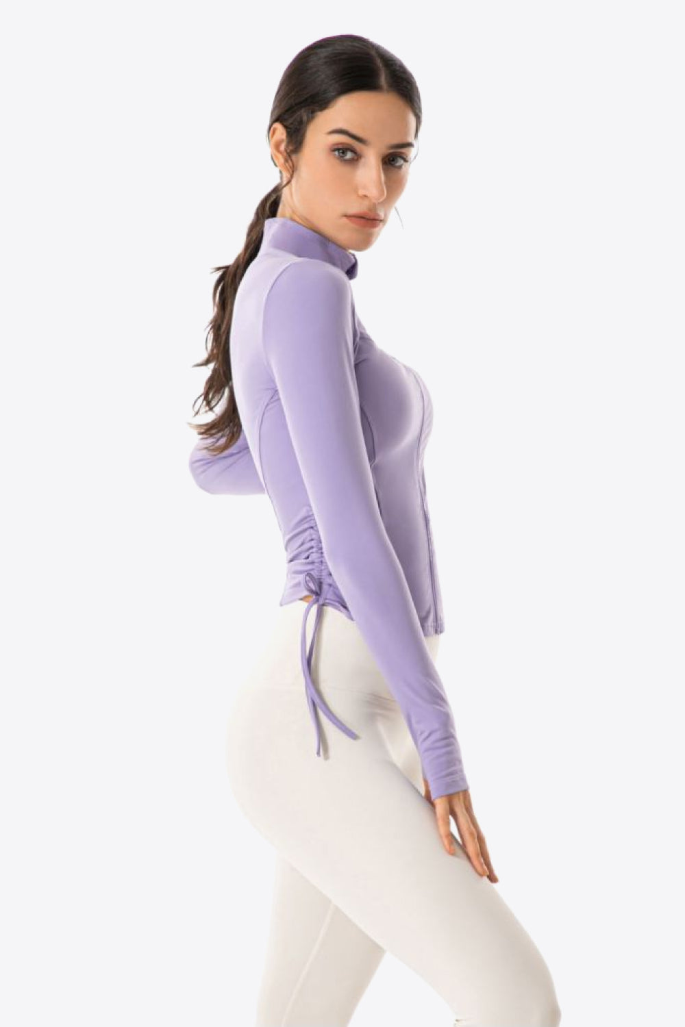 Ballet Drawstring Zip-Up Jacket