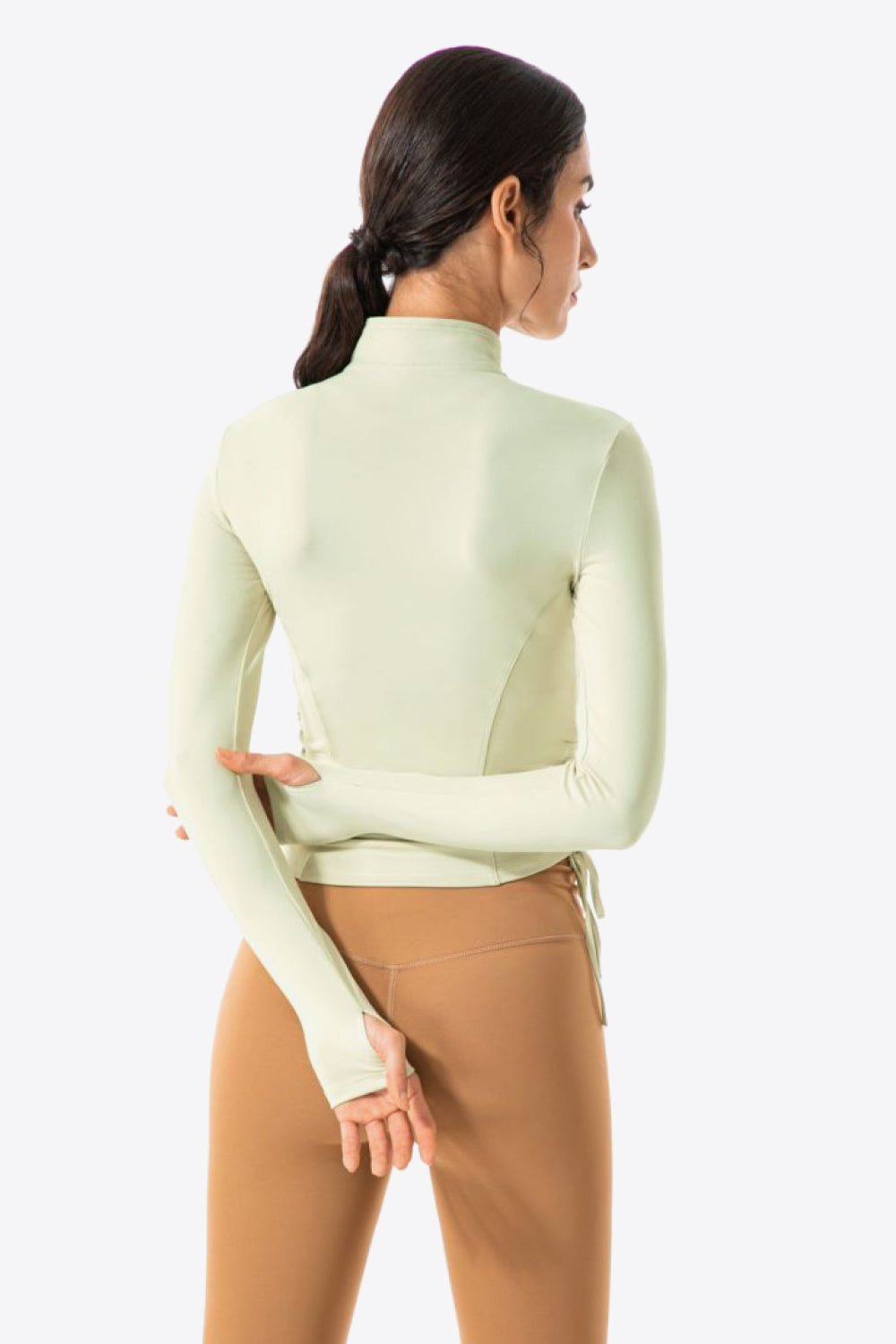 Ballet Drawstring Zip-Up Jacket